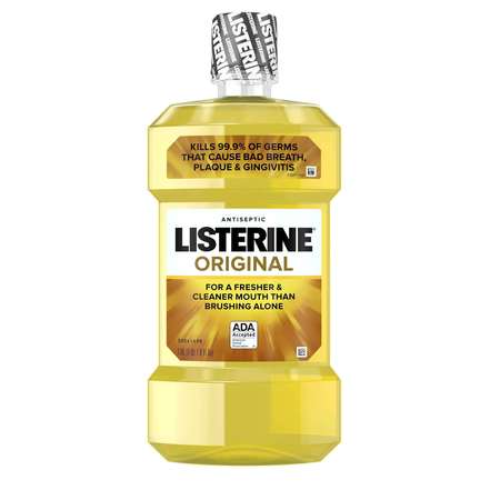 LISTERINE Listerine Antiseptic Original Mouthwash 1 Liter Bottle, PK6 5270152